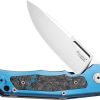 LionSTEEL Q4TTRO Blue Titanium CPM MagnaCut Folding Knife