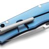 LionSTEEL Q4TTRO Blue Titanium CPM MagnaCut Folding Knife