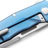 LionSTEEL Q4TTRO Blue Titanium CPM MagnaCut Folding Knife