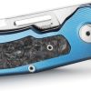 LionSTEEL Q4TTRO Blue Titanium CPM MagnaCut Folding Knife
