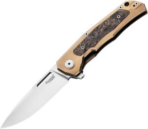 LionSTEEL Q4TTRO Framelock Folding Knife CPM MagnaCut Ti Brown