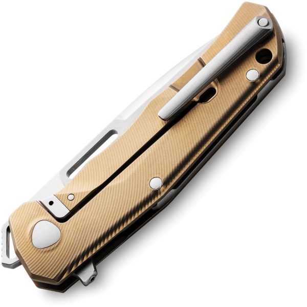LionSTEEL Q4TTRO Framelock Folding Knife CPM MagnaCut Ti Brown