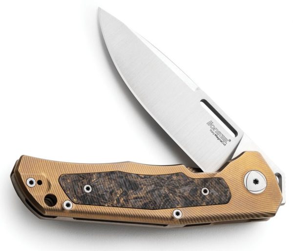LionSTEEL Q4TTRO Framelock Folding Knife CPM MagnaCut Ti Brown
