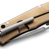 LionSTEEL Q4TTRO Framelock Folding Knife CPM MagnaCut Ti Brown
