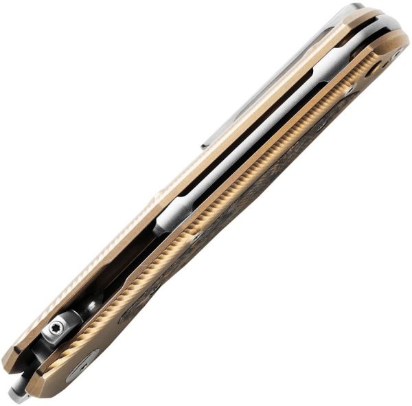 LionSTEEL Q4TTRO Framelock Folding Knife CPM MagnaCut Ti Brown