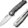 LionSTEEL Q4TTRO Framelock Folding Knife CPM MagnaCut Carbon Fiber