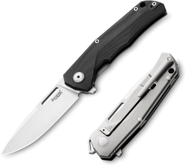 LionSTEEL Q4TTRO Framelock Folding Knife CPM MagnaCut Black G10