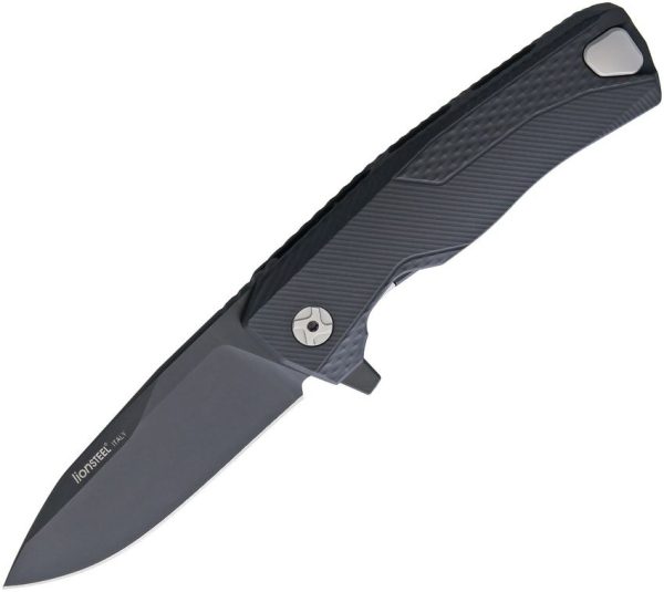 LionSTEEL ROK Framelock Black M390 Folding Knife Italy