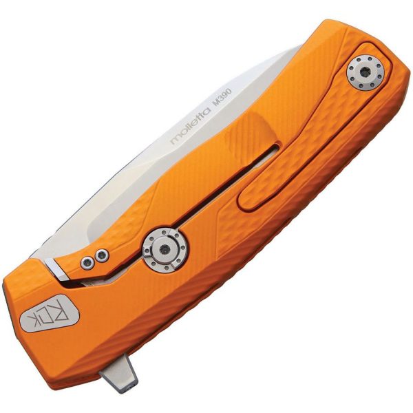 LionSTEEL ROK Framelock Orange M390 Folding Knife Italian