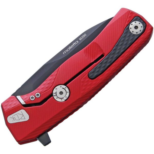 LionSTEEL ROK Framelock Red M390 Folding Knife Italy
