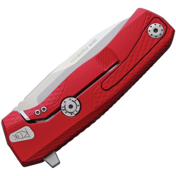 LionSTEEL ROK Framelock Red M390 Folding Knife Italy