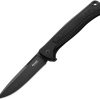LionSTEEL Skinny Framelock Black Aluminum CPM MagnaCut Folding Knife