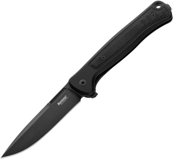 LionSTEEL Skinny Framelock Black Aluminum CPM MagnaCut Folding Knife