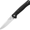 LionSTEEL Skinny Framelock Black Aluminum CPM MagnaCut Folding Knife