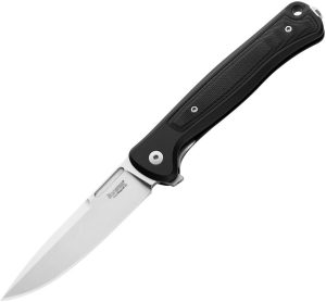 LionSTEEL Skinny Framelock Black Aluminum CPM MagnaCut Folding Knife