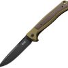 LionSTEEL Skinny Framelock Green Aluminum CPM MagnaCut Folding Knife