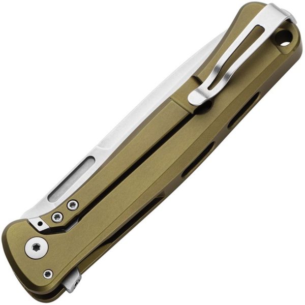 LionSTEEL Skinny Framelock Green Aluminum CPM MagnaCut Folding Knife