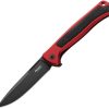 LionSTEEL Skinny Framelock Red Aluminum CPM MagnaCut Folding Knife