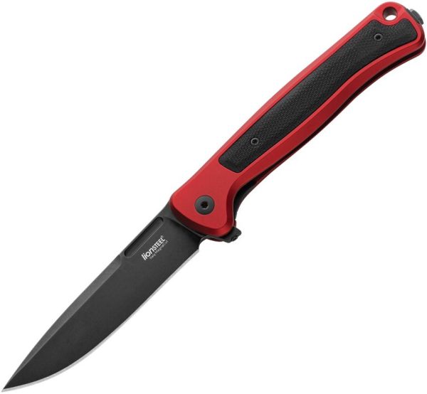 LionSTEEL Skinny Framelock Red Aluminum CPM MagnaCut Folding Knife