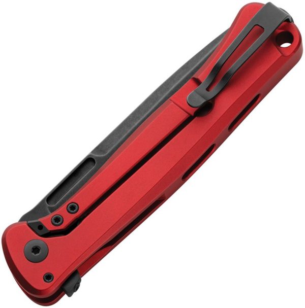LionSTEEL Skinny Framelock Red Aluminum CPM MagnaCut Folding Knife