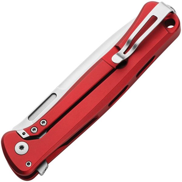 LionSTEEL Skinny Framelock Red Aluminum CPM MagnaCut Folding Knife