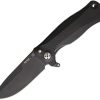 LionSTEEL SR11 Framelock Folding Knife Black Sleipner Steel