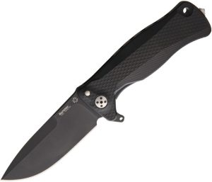 LionSTEEL SR11 Framelock Folding Knife Black Sleipner Steel