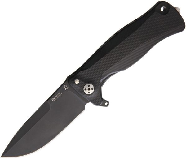 LionSTEEL SR11 Framelock Folding Knife Black Sleipner Steel