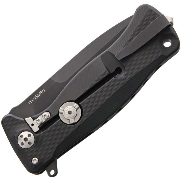 LionSTEEL SR11 Framelock Folding Knife Black Sleipner Steel