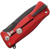 LionSTEEL SR11 Black Red Framelock Folding Knife Sleipner Steel