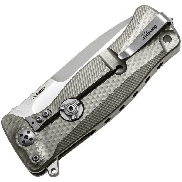 LionSTEEL SR11 Framelock Folding Knife Titanium Sleipner Steel