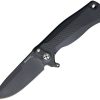 LionSTEEL SR22 Framelock Black Folding Knife Sleipner Steel