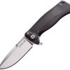 LionSTEEL SR22 Framelock Folding Knife Sleipner Steel Black