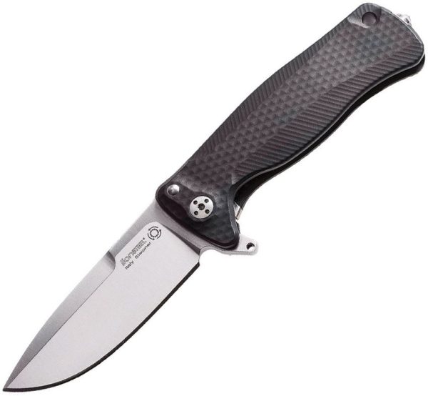 LionSTEEL SR22 Framelock Folding Knife Sleipner Steel Black