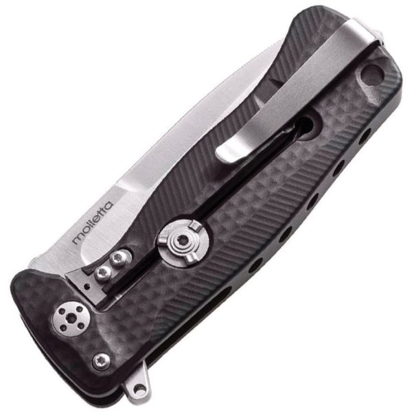 LionSTEEL SR22 Framelock Folding Knife Sleipner Steel Black