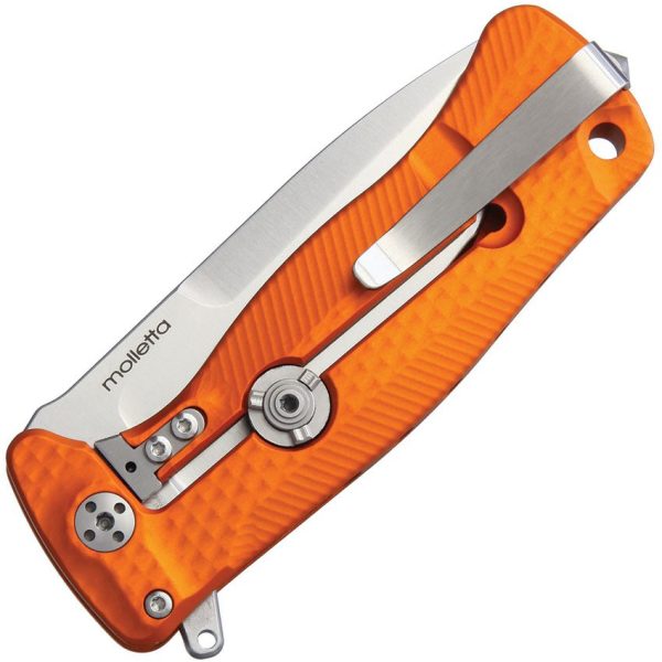 LionSTEEL SR22 Framelock Orange Sleipner Folding Knife