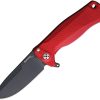 LionSTEEL SR22 Framelock Red Folding Knife Sleipner Steel