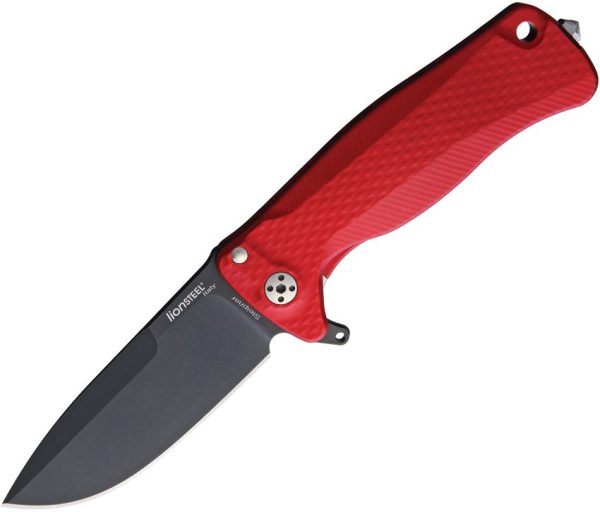 LionSTEEL SR22 Framelock Red Folding Knife Sleipner Steel