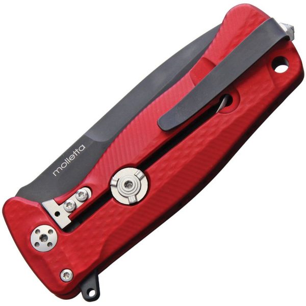 LionSTEEL SR22 Framelock Red Folding Knife Sleipner Steel