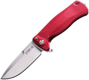 LionSTEEL SR22 Framelock Red Aluminum Sleipner Folding Knife