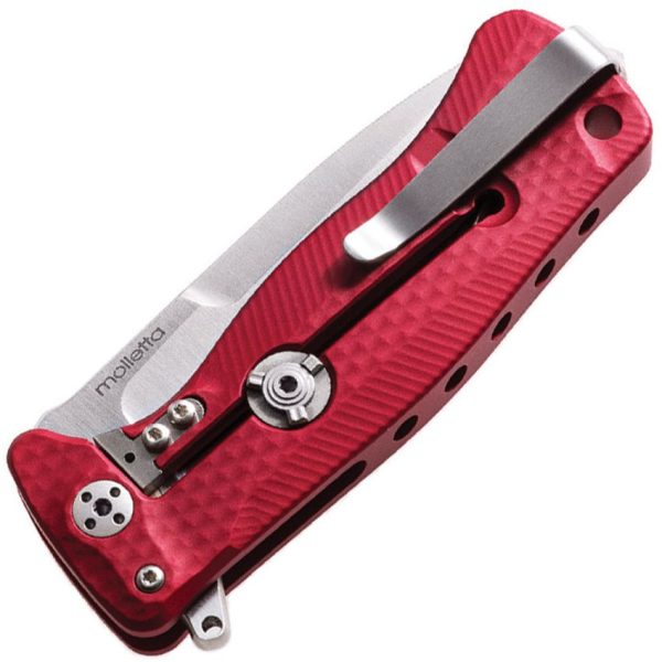 LionSTEEL SR22 Framelock Red Aluminum Sleipner Folding Knife