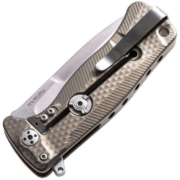 LionSTEEL SR22 Framelock Folding Knife Sleipner Steel Bronze Titanium
