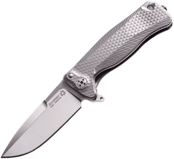 LionSTEEL SR22 Framelock Folding Knife Titanium Gray Sleipner