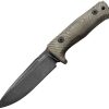 LionSTEEL T5 Fixed Blade Niolox Steel Green Micarta Knife