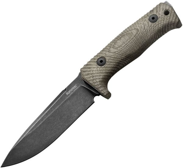 LionSTEEL T5 Fixed Blade Niolox Steel Green Micarta Knife
