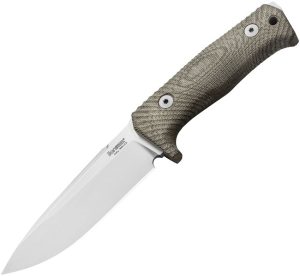 LionSTEEL T5 Fixed Blade Knife 5" Niolox Green Micarta