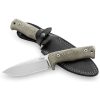 LionSTEEL T5 Fixed Blade Knife 5" Niolox Green Micarta