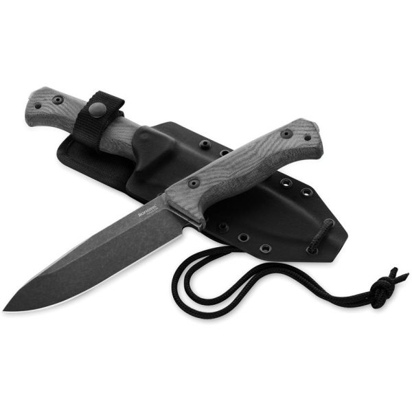 LionSTEEL T6 Fixed Blade Black CPM 3V Steel Kydex Sheath