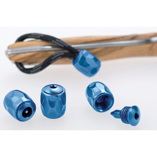 LionSTEEL TiP Titanium Pearl Blue Lanyard Bead EDC