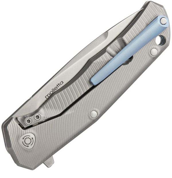LionSTEEL TRE Titanium Framelock Blue Folding Knife M390